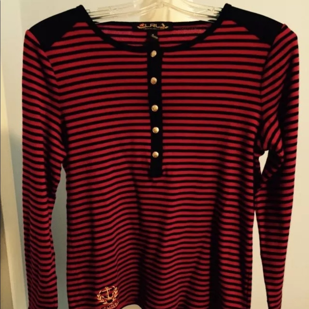 LRL Ralph Lauren M Nautical Shirt Creat Gold